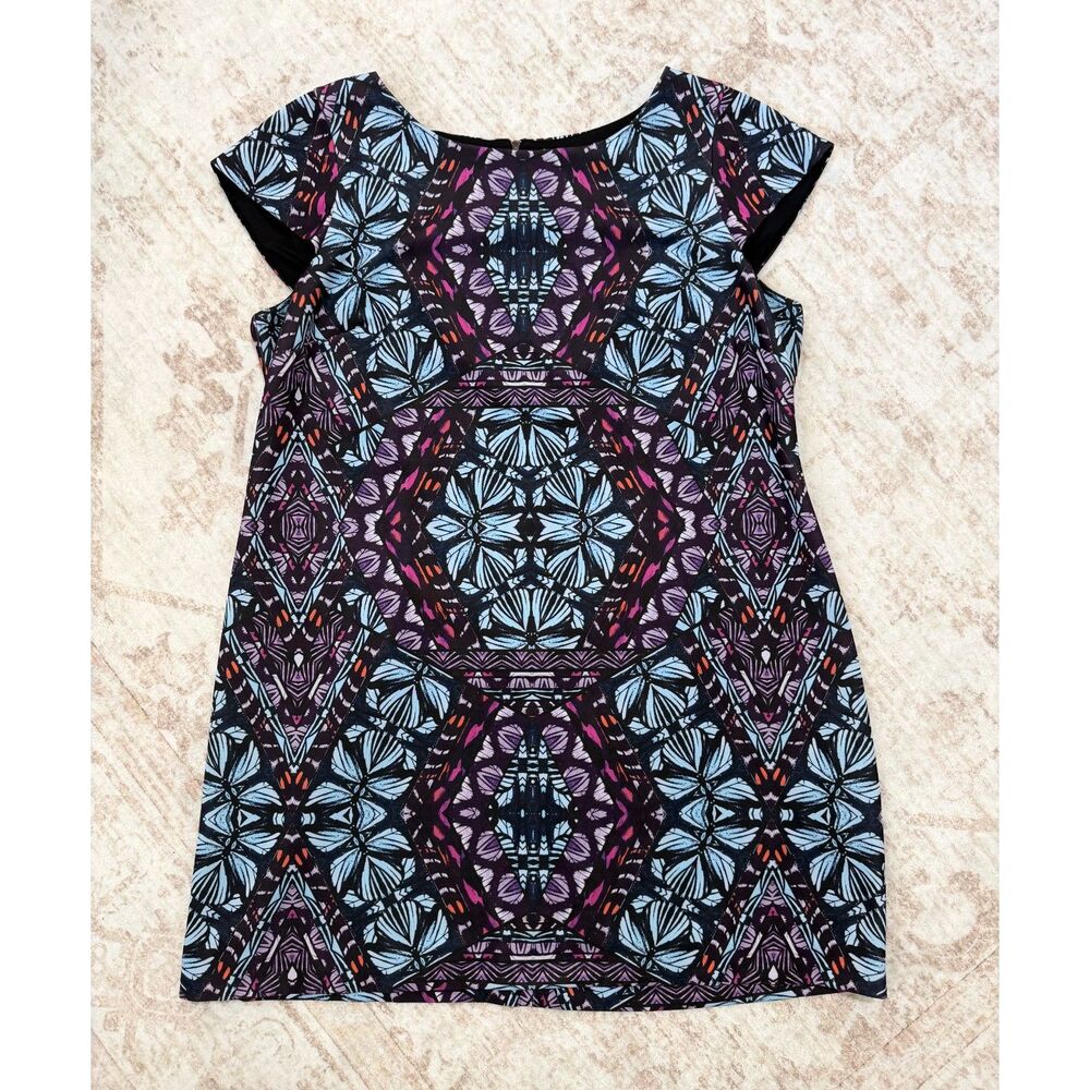 Vince Camuto Butterfly Kaleidoscope Print Cap Sleeve Sheath Dress Plus 18W
